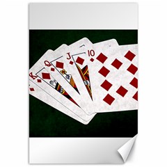 Poker Hands   Royal Flush Diamonds Canvas 20  X 30   by FunnyCow