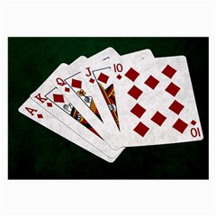 Poker Hands   Royal Flush Diamonds Large Glasses Cloth (2-side) by FunnyCow