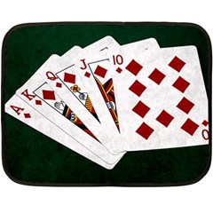 Poker Hands   Royal Flush Diamonds Fleece Blanket (mini) by FunnyCow