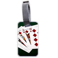 Poker Hands   Royal Flush Diamonds Luggage Tags (two Sides) by FunnyCow