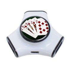 Poker Hands   Royal Flush Diamonds 3-port Usb Hub by FunnyCow