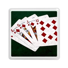 Poker Hands   Royal Flush Diamonds Memory Card Reader (square)  by FunnyCow