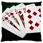 Poker Hands   Royal Flush Diamonds Large Cushion Case (One Side) Front