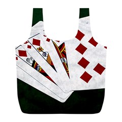 Poker Hands   Royal Flush Diamonds Full Print Recycle Bags (l)  by FunnyCow