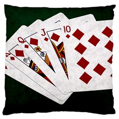 Poker Hands   Royal Flush Diamonds Standard Flano Cushion Case (one Side) by FunnyCow