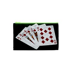 Poker Hands   Royal Flush Diamonds Cosmetic Bag (xs) by FunnyCow