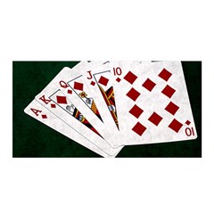 Poker Hands   Royal Flush Diamonds Satin Wrap by FunnyCow