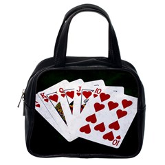 Poker Hands   Royal Flush Hearts Classic Handbags (one Side) by FunnyCow