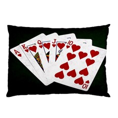 Poker Hands   Royal Flush Hearts Pillow Case by FunnyCow