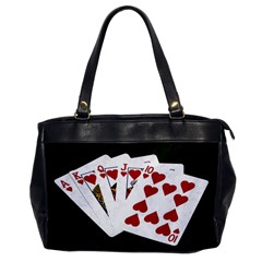 Poker Hands   Royal Flush Hearts Office Handbags by FunnyCow