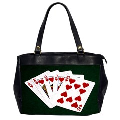 Poker Hands   Royal Flush Hearts Office Handbags (2 Sides)  by FunnyCow