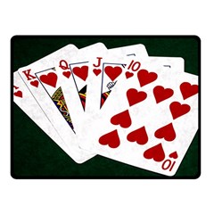 Poker Hands   Royal Flush Hearts Fleece Blanket (small) by FunnyCow