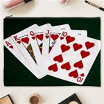 Poker Hands   Royal Flush Hearts Cosmetic Bag (XXXL)  Front