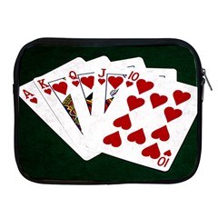 Poker Hands   Royal Flush Hearts Apple Ipad 2/3/4 Zipper Cases by FunnyCow