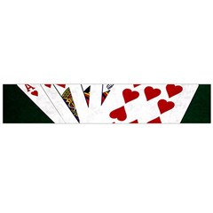 Poker Hands   Royal Flush Hearts Large Flano Scarf  by FunnyCow