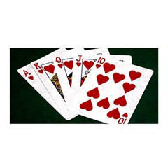 Poker Hands   Royal Flush Hearts Satin Wrap by FunnyCow