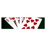 Poker Hands   Royal Flush Hearts Satin Scarf (Oblong) Front