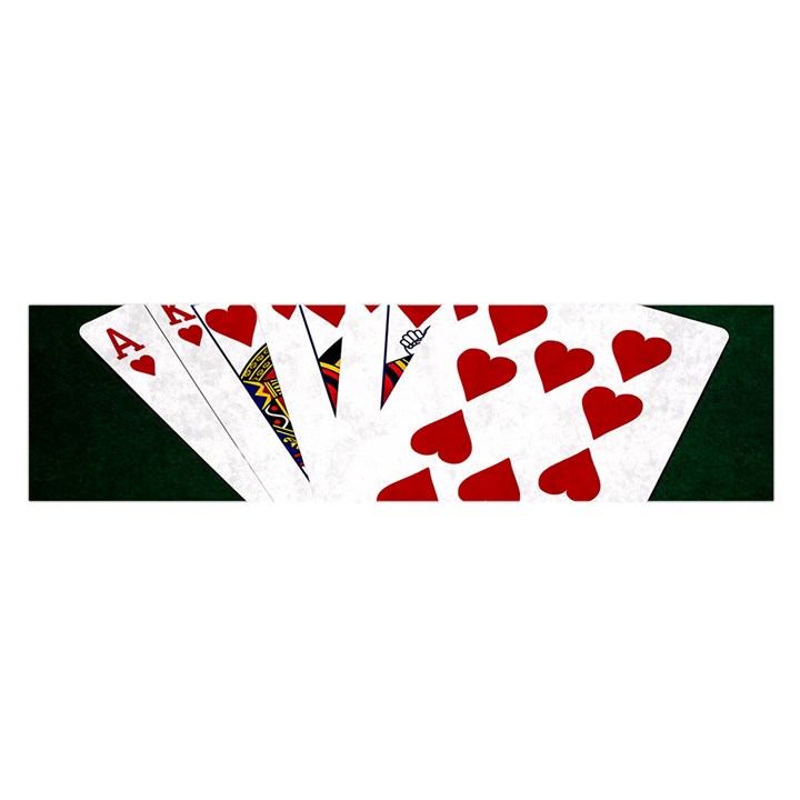 Poker Hands   Royal Flush Hearts Satin Scarf (Oblong)