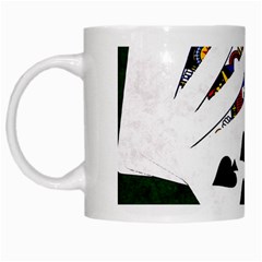 Poker Hands   Royal Flush Spades White Mugs by FunnyCow