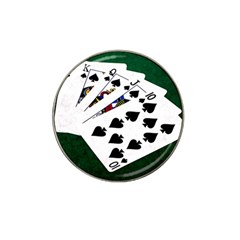 Poker Hands   Royal Flush Spades Hat Clip Ball Marker (4 Pack) by FunnyCow