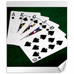 Poker Hands   Royal Flush Spades Canvas 20  X 24   by FunnyCow