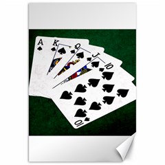 Poker Hands   Royal Flush Spades Canvas 20  X 30   by FunnyCow