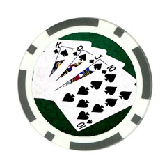 Poker Hands   Royal Flush Spades Poker Chip Card Guard by FunnyCow