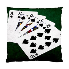 Poker Hands   Royal Flush Spades Standard Cushion Case (two Sides) by FunnyCow