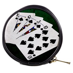 Poker Hands   Royal Flush Spades Mini Makeup Bags by FunnyCow