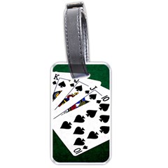 Poker Hands   Royal Flush Spades Luggage Tags (one Side)  by FunnyCow