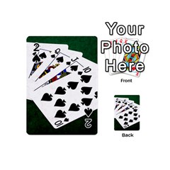 Poker Hands   Royal Flush Spades Playing Cards 54 (mini)  by FunnyCow