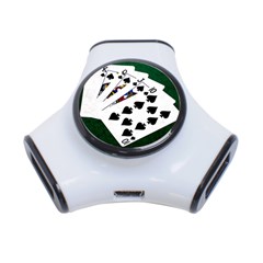 Poker Hands   Royal Flush Spades 3-port Usb Hub by FunnyCow