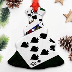 Poker Hands   Royal Flush Spades Ornament (christmas Tree)  by FunnyCow