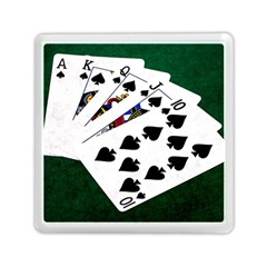 Poker Hands   Royal Flush Spades Memory Card Reader (square)  by FunnyCow