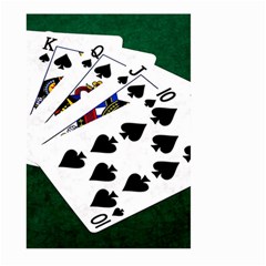 Poker Hands   Royal Flush Spades Large Garden Flag (two Sides) by FunnyCow