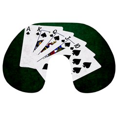 Poker Hands   Royal Flush Spades Travel Neck Pillows by FunnyCow