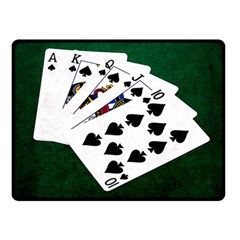 Poker Hands   Royal Flush Spades Double Sided Fleece Blanket (small)  by FunnyCow