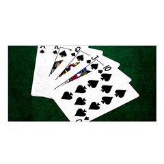 Poker Hands   Royal Flush Spades Satin Shawl by FunnyCow