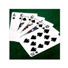 Poker Hands   Royal Flush Spades Small Satin Scarf (square) by FunnyCow