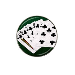 Poker Hands   Straight Flush Clubs Hat Clip Ball Marker (10 Pack) by FunnyCow