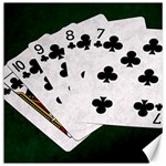 Poker Hands   Straight Flush Clubs Canvas 16  x 16   15.2 x15.41  Canvas - 1