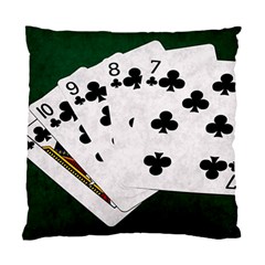 Poker Hands   Straight Flush Clubs Standard Cushion Case (two Sides) by FunnyCow