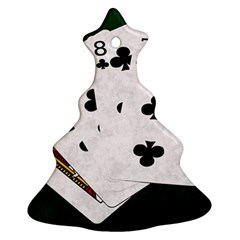 Poker Hands   Straight Flush Clubs Christmas Tree Ornament (two Sides) by FunnyCow