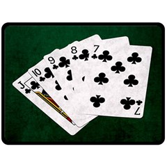 Poker Hands   Straight Flush Clubs Double Sided Fleece Blanket (large)  by FunnyCow