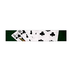 Poker Hands   Straight Flush Clubs Flano Scarf (mini) by FunnyCow