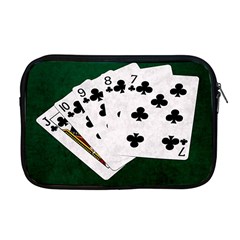 Poker Hands   Straight Flush Clubs Apple Macbook Pro 17  Zipper Case by FunnyCow