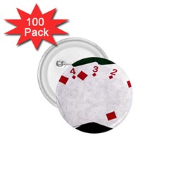 Poker Hands   Straight Flush Diamonds 1 75  Buttons (100 Pack)  by FunnyCow