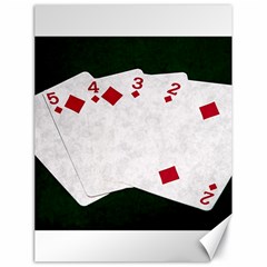 Poker Hands   Straight Flush Diamonds Canvas 18  X 24   by FunnyCow