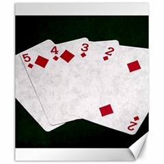 Poker Hands   Straight Flush Diamonds Canvas 20  X 24   by FunnyCow