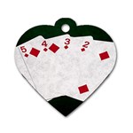 Poker Hands   Straight Flush Diamonds Dog Tag Heart (One Side) Front